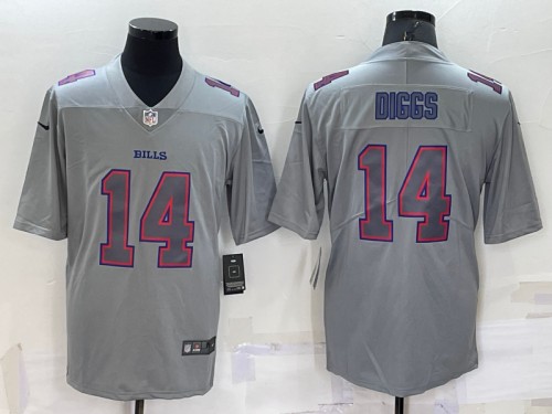 Men's Buffalo Bills #14 Stefon Diggs Gray Atmosphere Fashion Stitched Jersey
